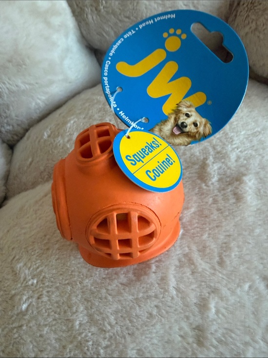 JW Petmate Pet Company Other - Pet Orange Squeak Toy Ball for Dogs